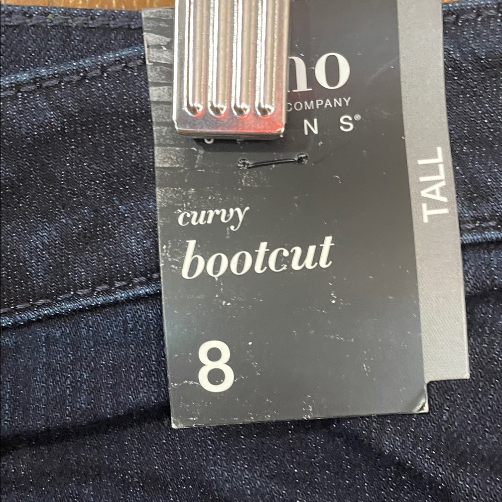 NWT - Soho Women's Dark Blue Curvey Boot Cut Jeans Tall - Picture 5 of 6